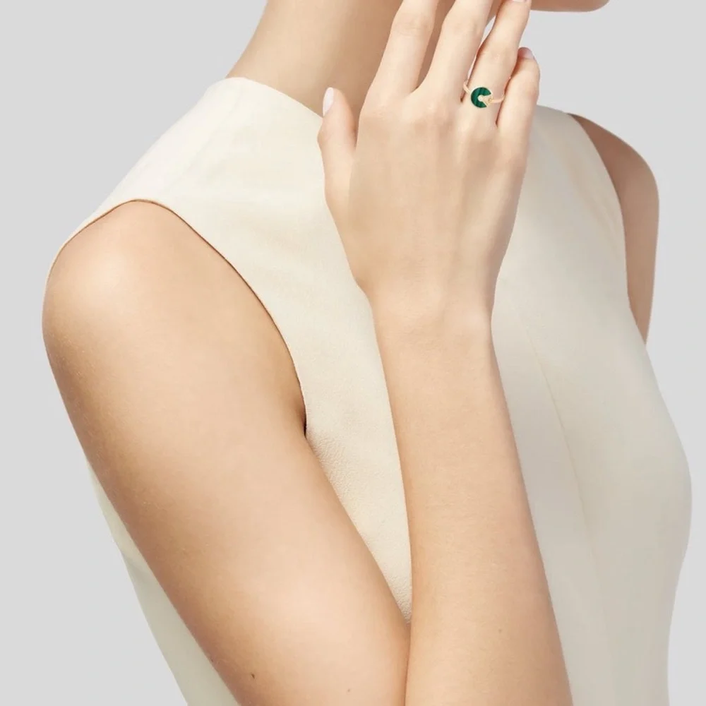 Cartier Malachite Amulette De Cartier Rose Gold Ring - Picture 6 of 9